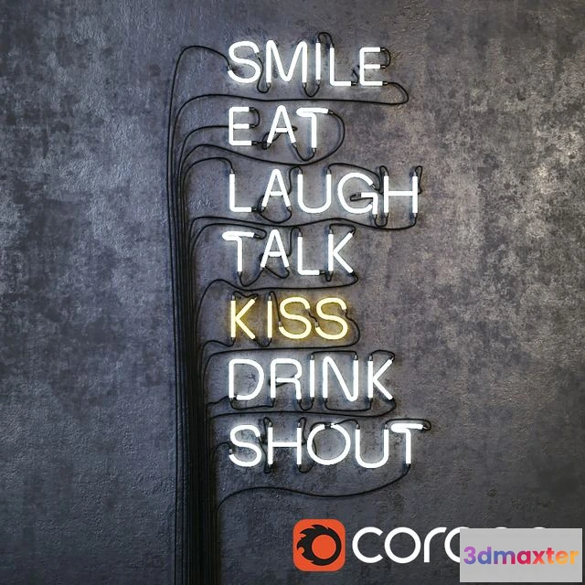 1538186 - Neon letters (whole alphabet) 3D Max