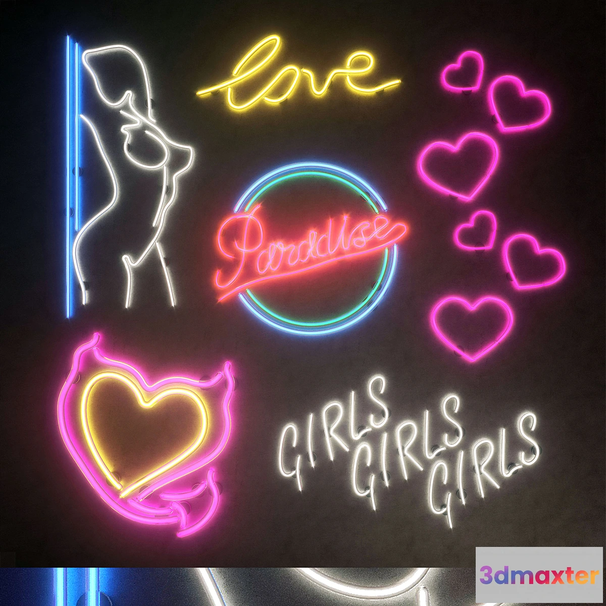 550107 - Light modules. Set 34. Neon