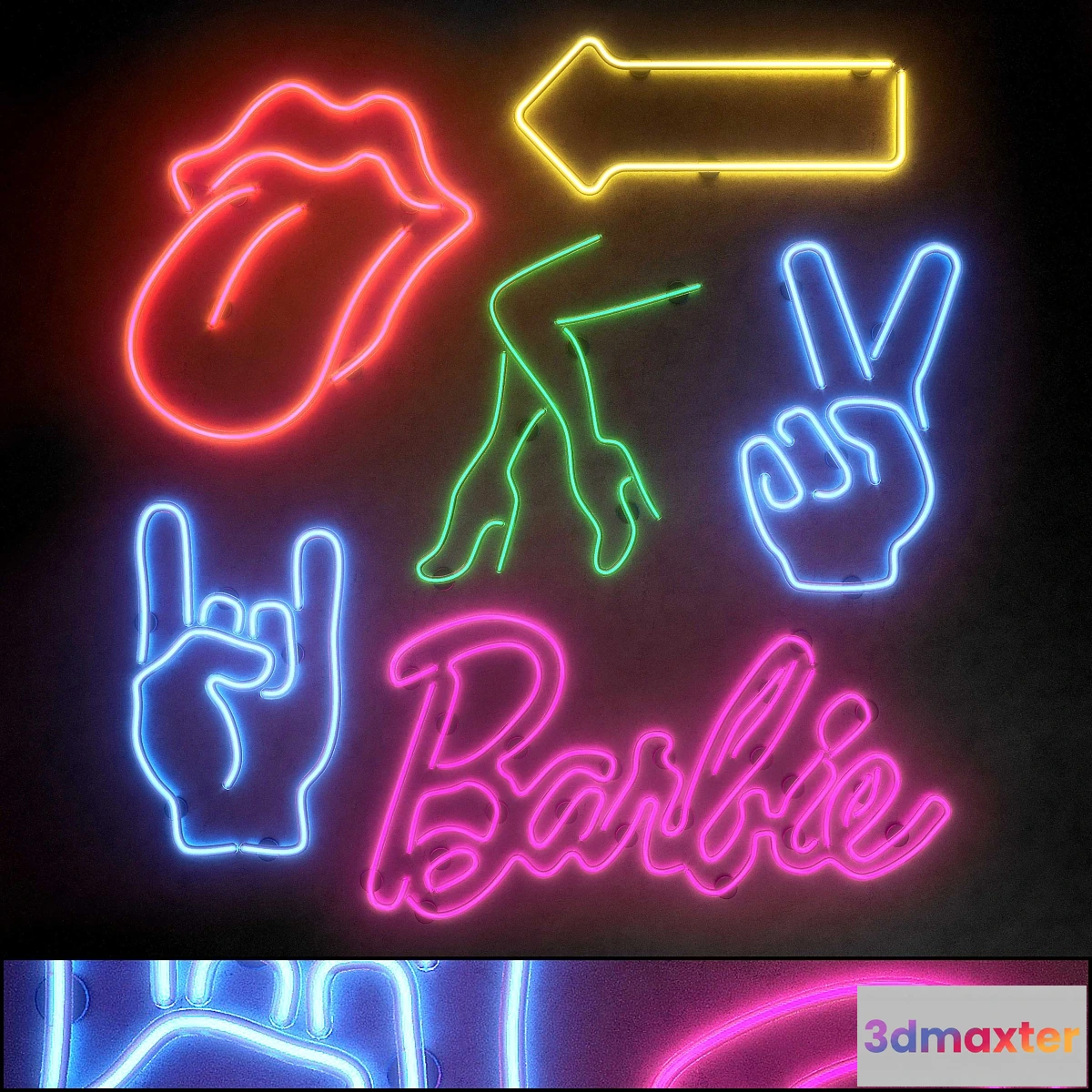 550131 - Light modules. Set 23. Neon