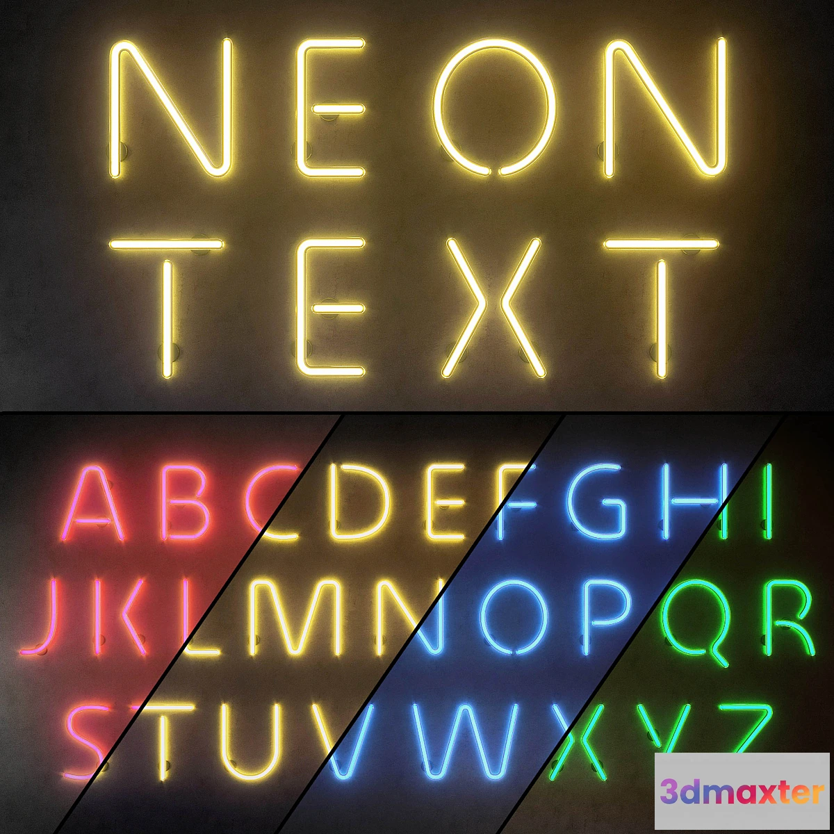 550223 - Light modules. Set 10. Neon Alphabet