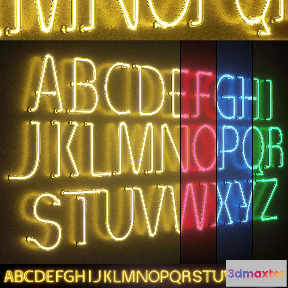 857775 - Light modules. Set 25. Neon Alphabet - No.4