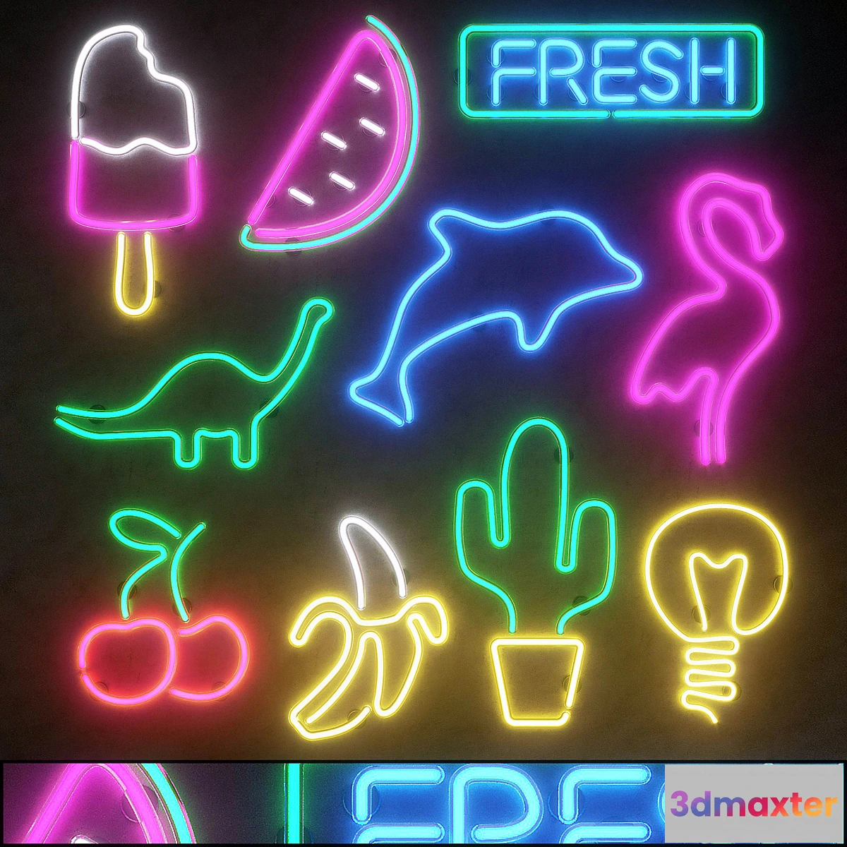 868583 - Light modules. Set 13. Neon - No.4