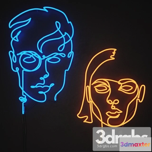 1045628 - Neon Set 01 man & woman