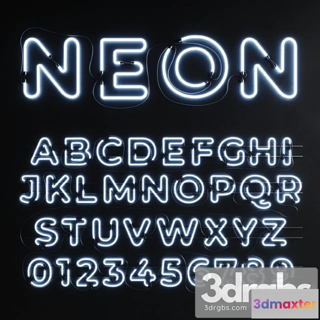 1045632 - Neon set 012 neon alphabet