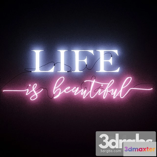 1045656 - Neon text 01life is beautiful