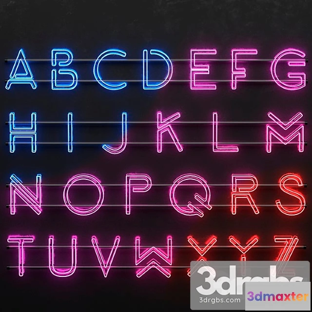 983984 - Neon Alphabet