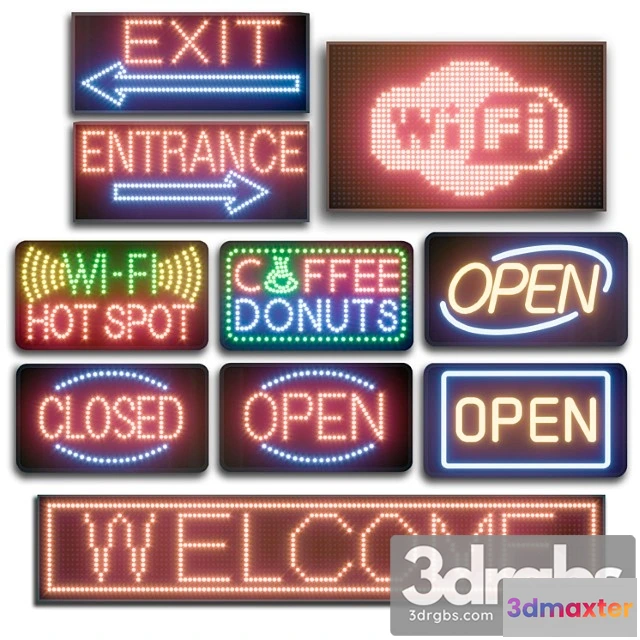 983992 - Neon Led display modules. set 04