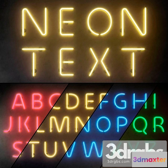 984000 - Neon Light modules. set 10. neon alphabet