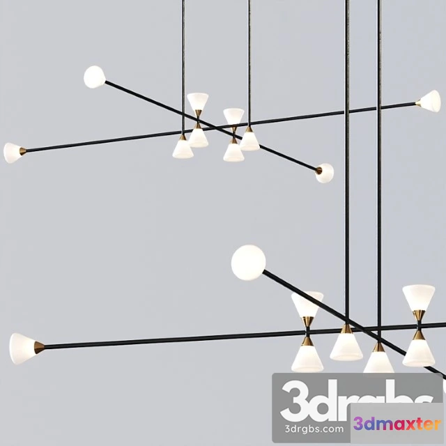 1045930 - Apollo chandelier horizontal by mckenzie & keim