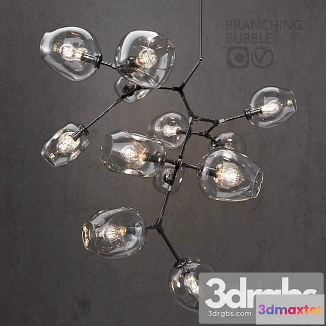 1046358 - Branching bubble 12 lamps