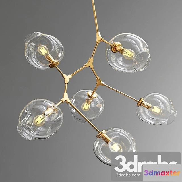 1046366 - Branching bubble 6 lamps