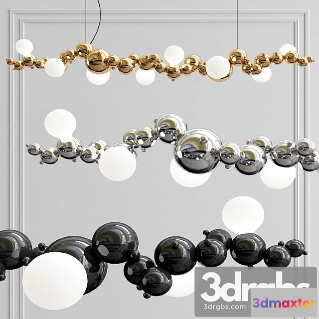 1046416 - Bubbly 08-light linear pendant light