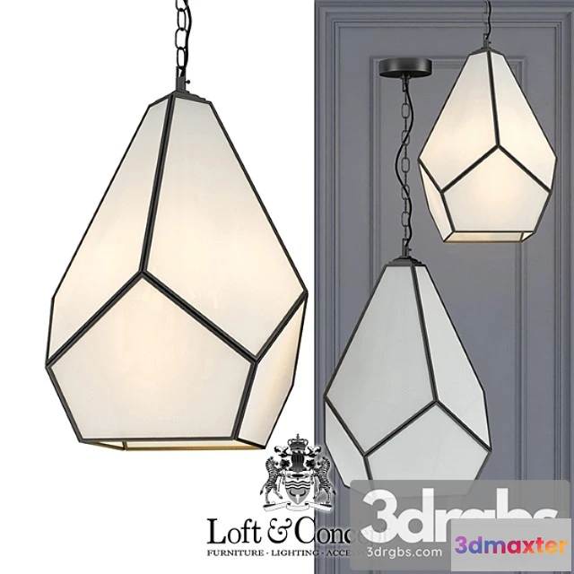 1046648 - Chandelier geometry glass light pendant milk 4