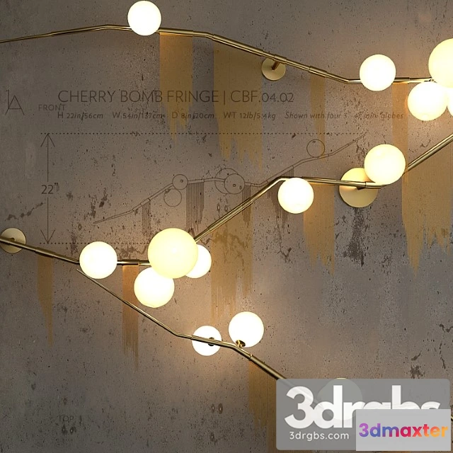 1046824 - Cherry bomb fringe flush mount