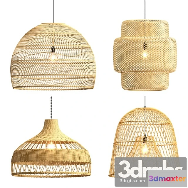 1046996 - Collection rattan pendant lights