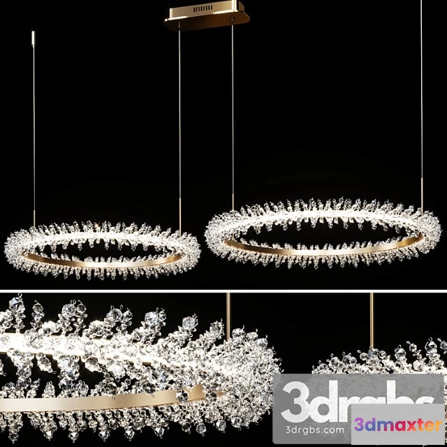 1047086 - Crystal ring luxury combination led chandelier thera line