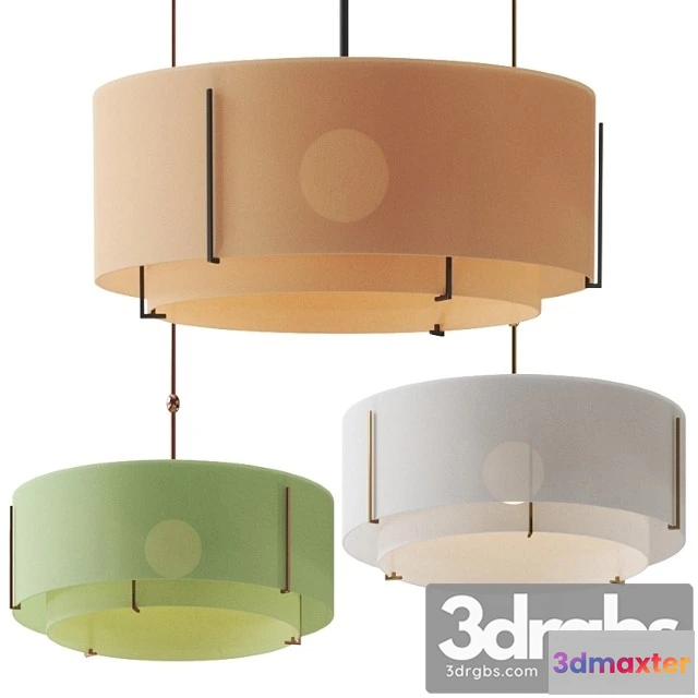 1047452 - Exos large double shade pendant by hubbardton forge