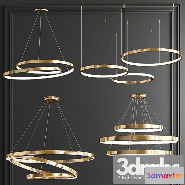 1047724 - Four exclusive chandelier collection 42 rings