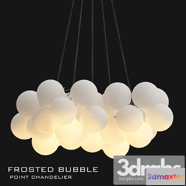 1047838 - Frosted bubble chandelier