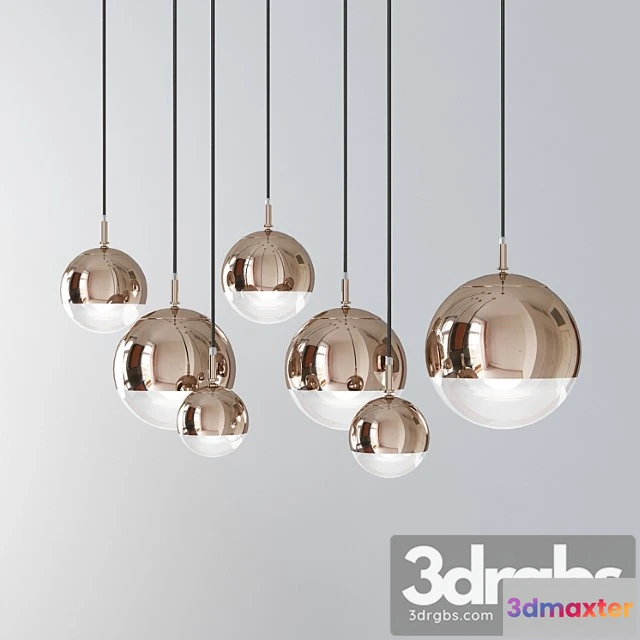 1047934 - Glass chromium plating pendant modern ceiling light