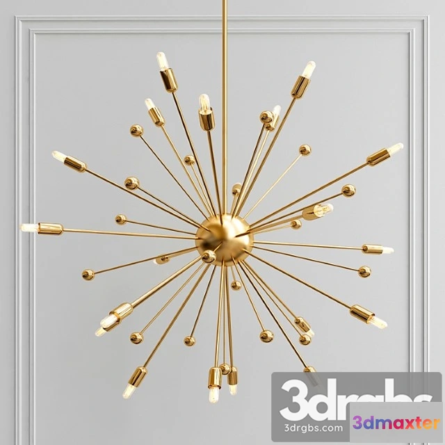 1048338 - Italian style brass sputnik chandelier