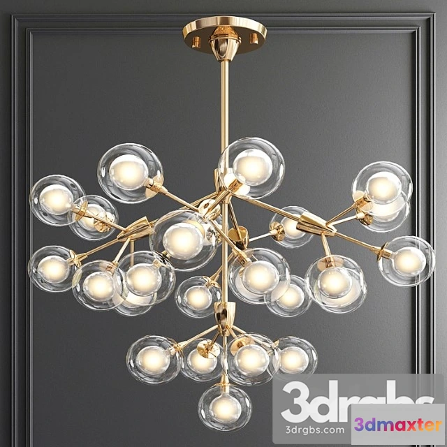 1048762 - Led clear crystal ball chandelier