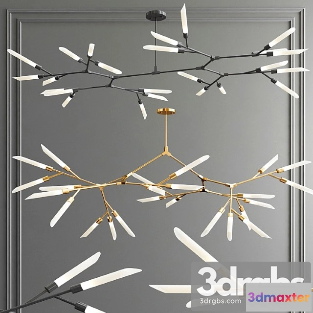 1048772 - Led nordic & rotatable branch tube chandelier