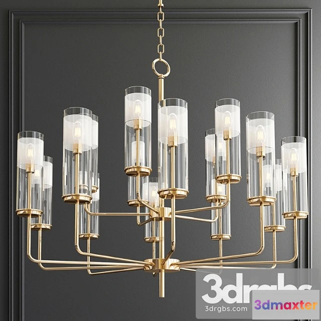1048834 - Lessman 15 light shaded tiered chandelier
