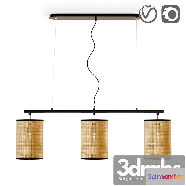 1048890 - Light in metal and wicker material, cara