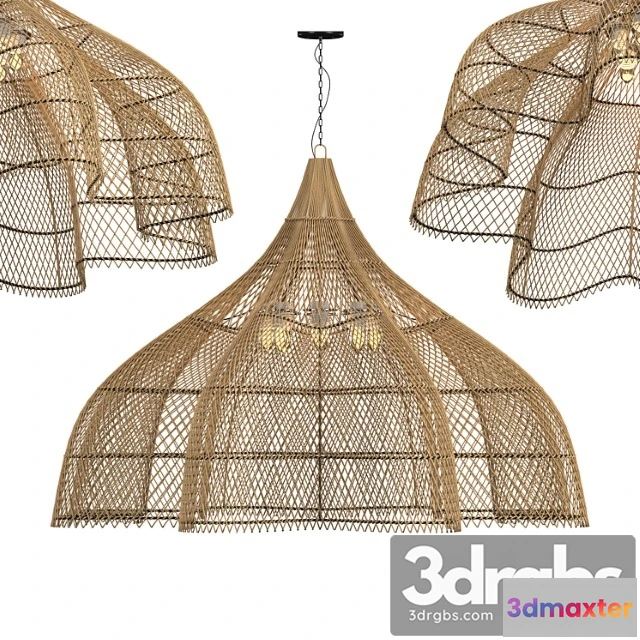 1049156 - Matador wicker chandelier x-large