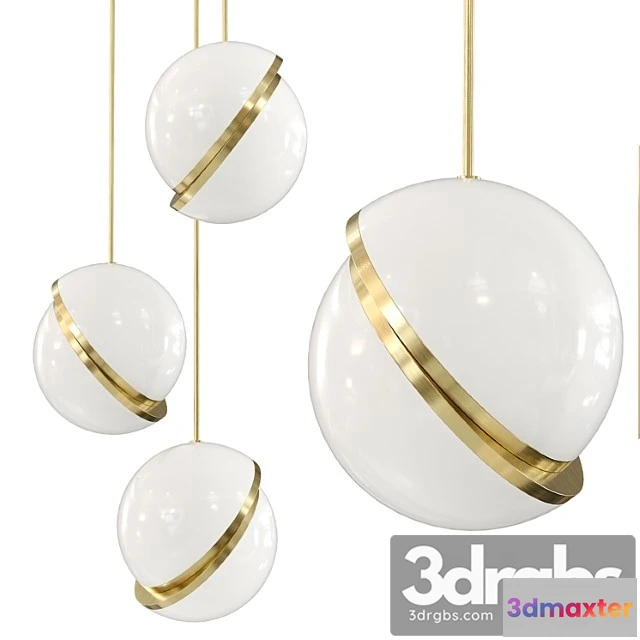 1049312 - Mini crescent 3 piece chandelier suspension