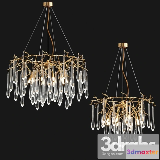 1049348 - Modern branching chandelier 2 types