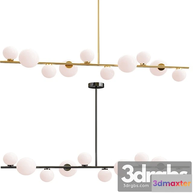 1049352 - Modern chandelier led gold black bar