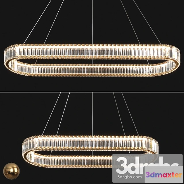 1049354 - Modern crystal long chandelier