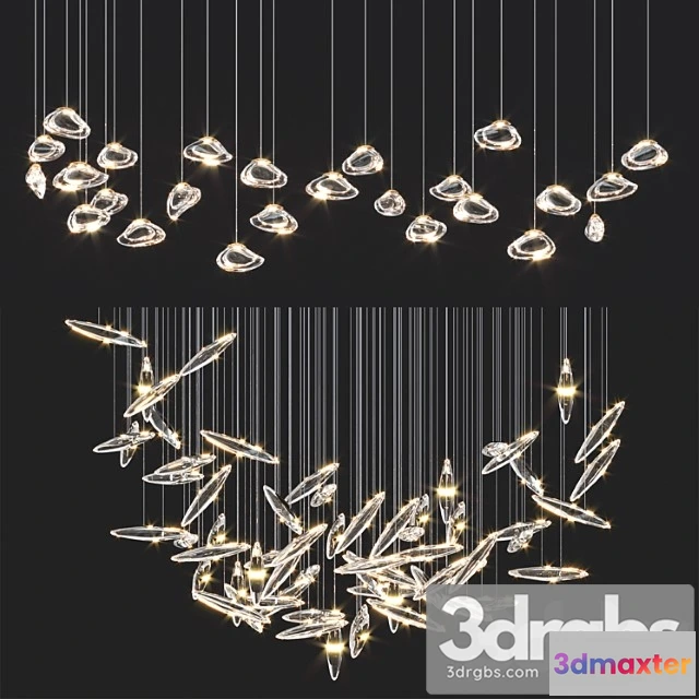 1049626 - Ocher droplight chandelrers