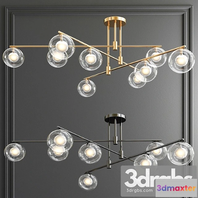 1049700 - Orb glass shade chandelier