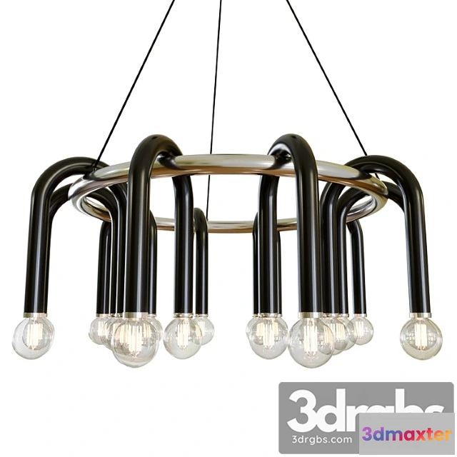 1049804 - Paulson floppy chandelier round chrome