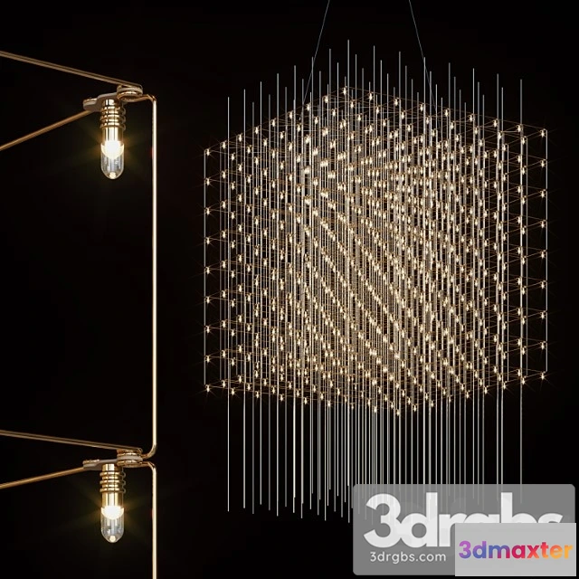 1050002 - Pendant led chandelier oddrun by lampatron