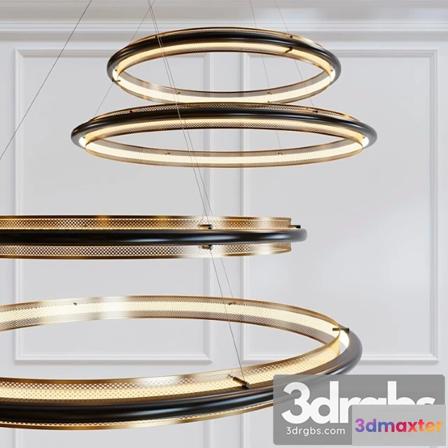 1050058 - Perforated double led chandelier