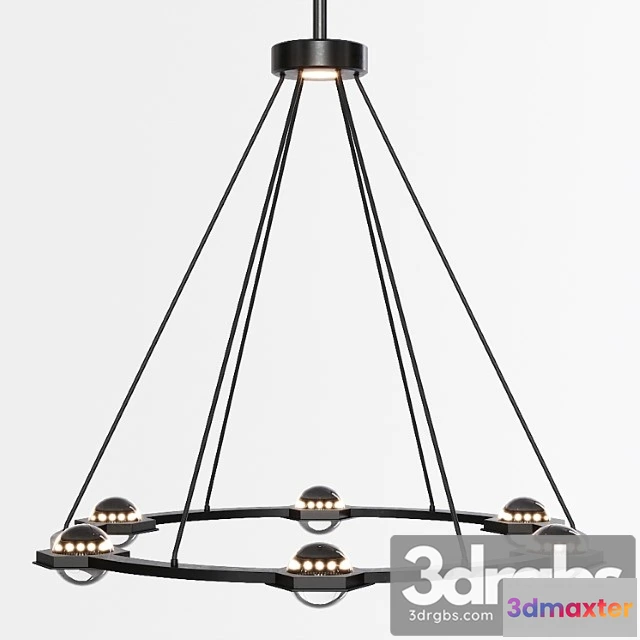 1050272 - Restoration hardware eclatant round chandelier 36 black 1