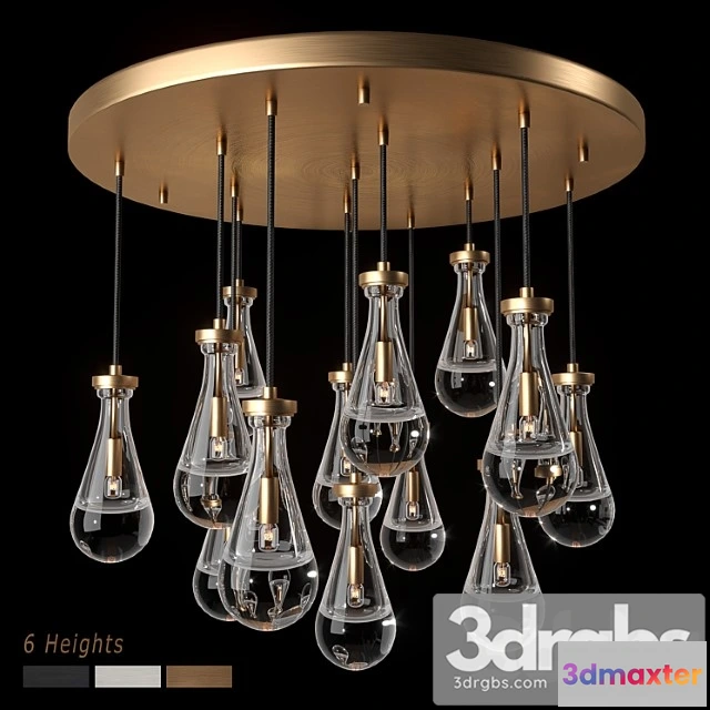 1050292 - Rh rain round chandelier 36