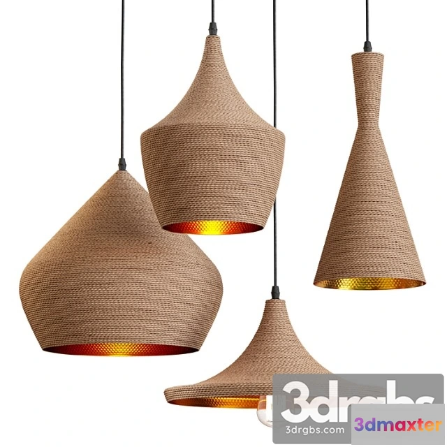 1050358 - Rope wrap beat pendant lights