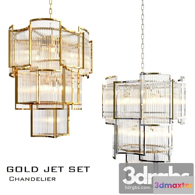 1050568 - Silver gold eichholtz chandelier