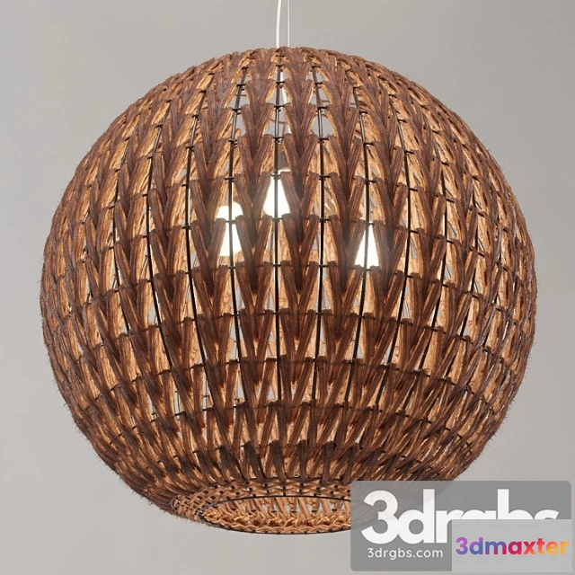 1050658 - Spherical wicker chandelier (odeon light keni)