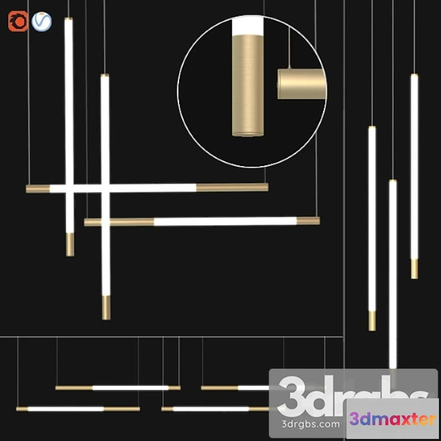 1050754 - stripes pendant lgiht set 2