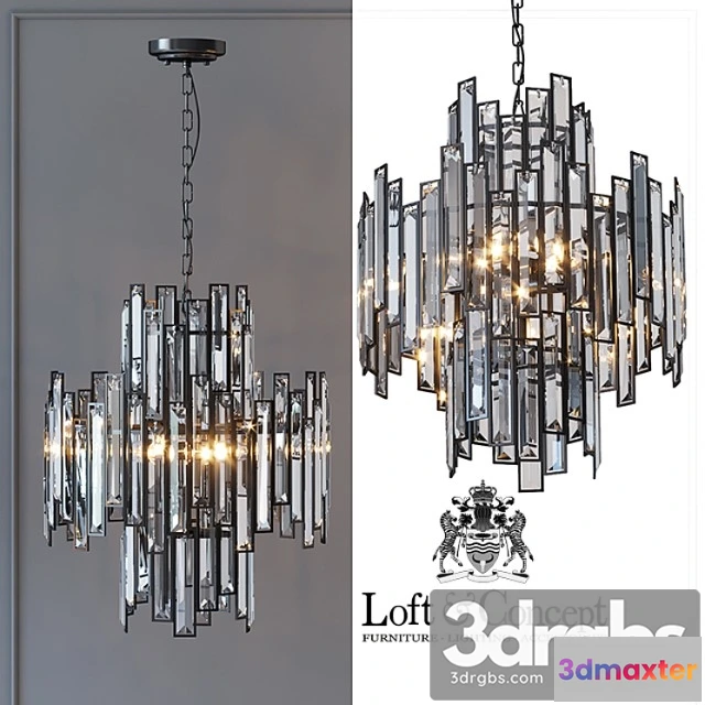 1050806 - Suspension light darkness pendant grystal