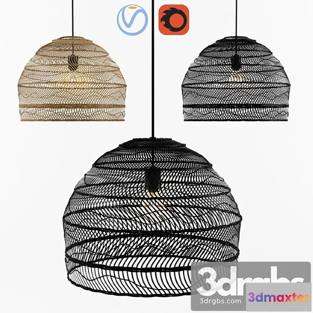 1051260 - Wicker hanging lamp - hk living