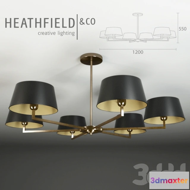 1082692 - HEATHFIELD HOLT PENDANT 6 ARM - 216249