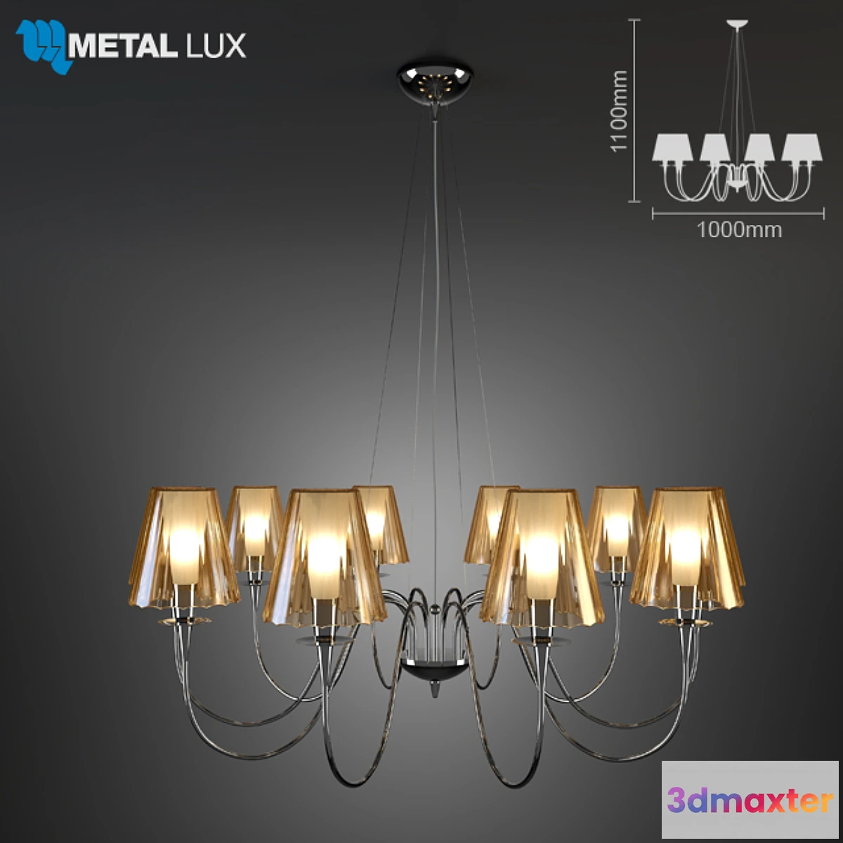 1267748 - Metallux pendant lamp opera 3D Max
