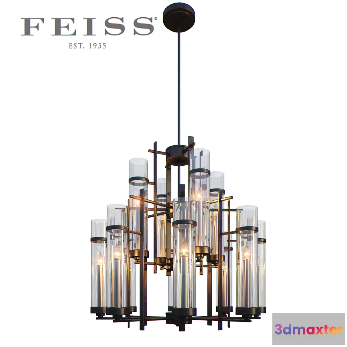 1268054 - 12 - Light Multi-Tier Chandelier 3D Max